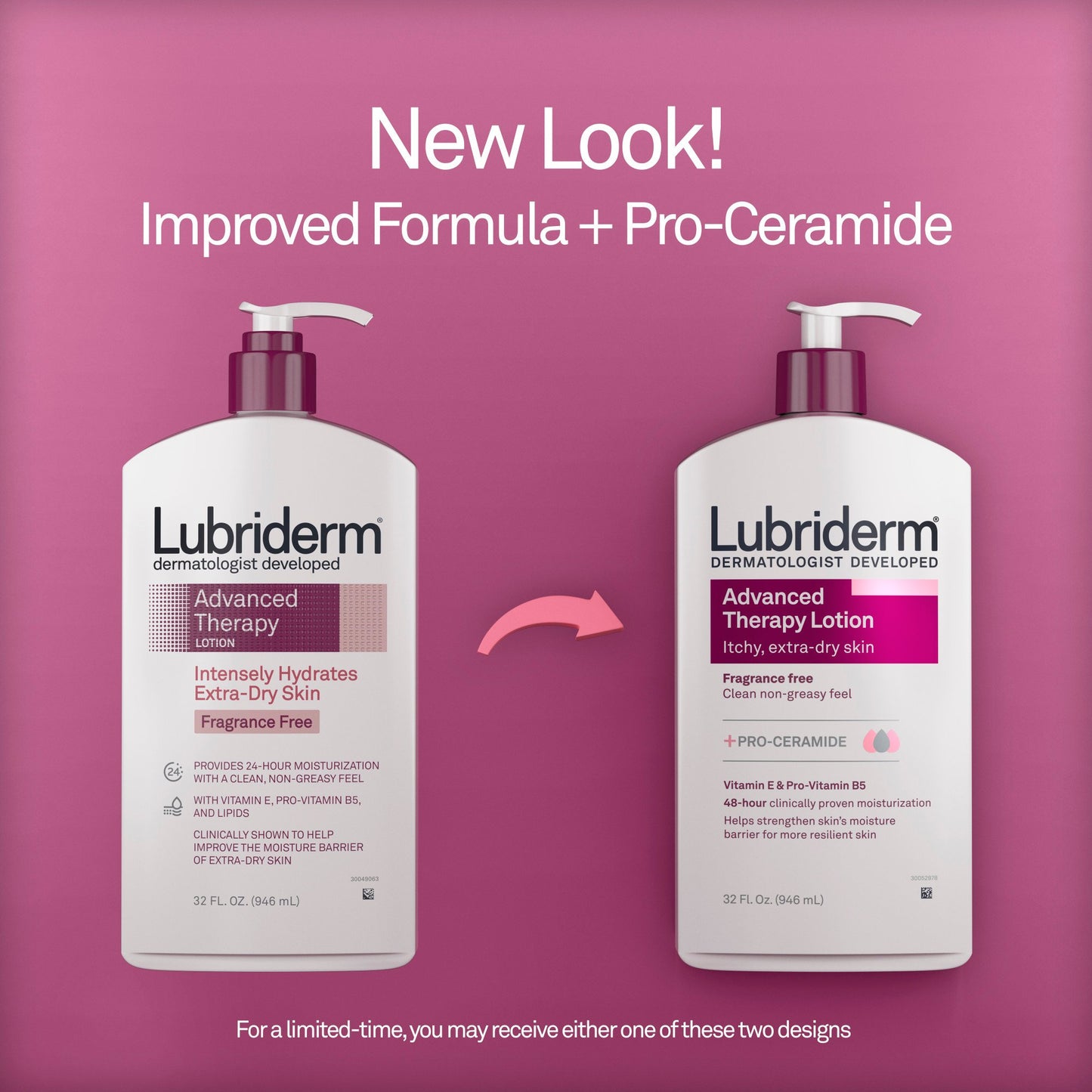 Lubriderm Advanced Therapy Fragrance-Free Lotion with Vitamin E