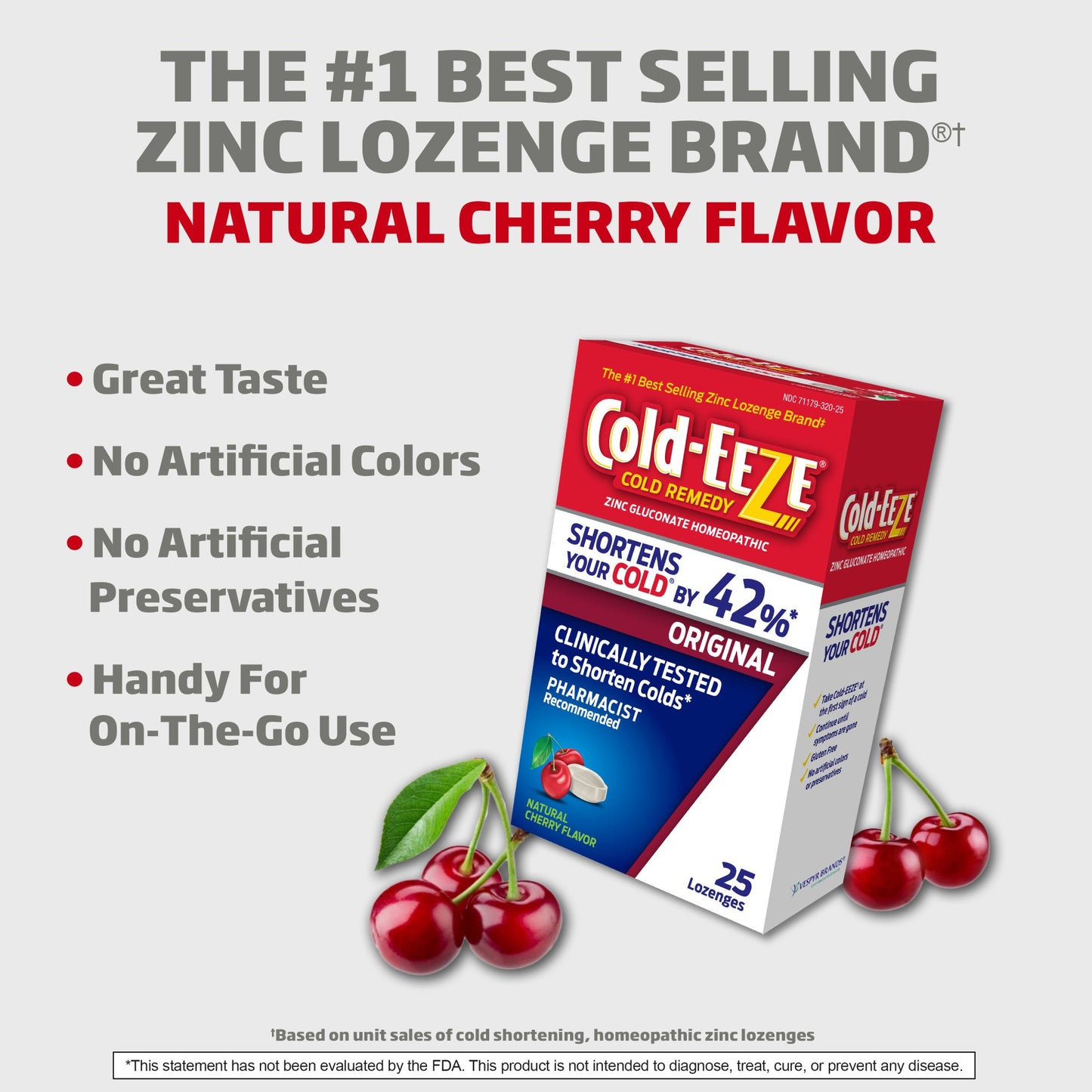 Cold-EEZE Cold Remedy Zinc Lozenges - Natural Cherry