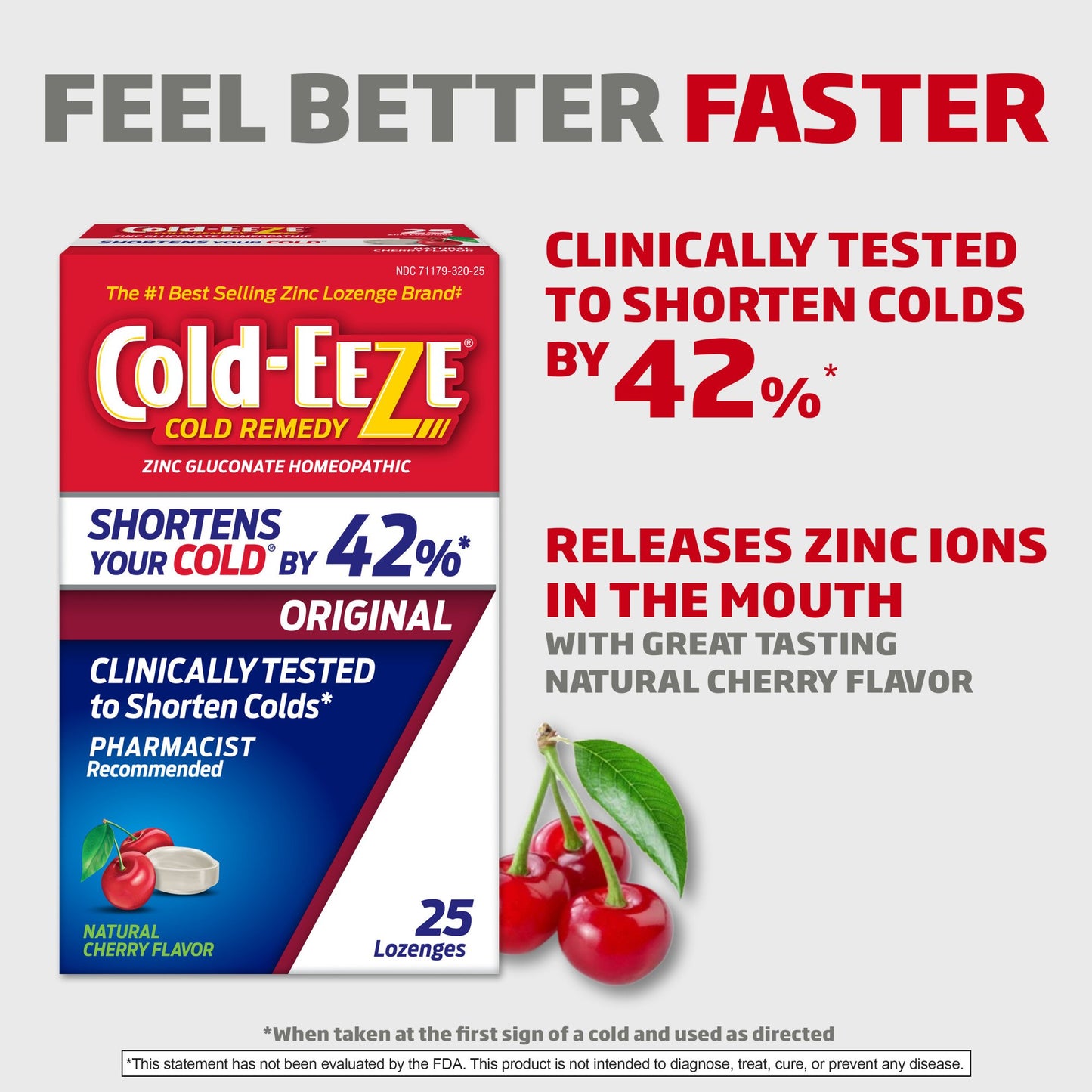 Cold-EEZE Cold Remedy Zinc Lozenges - Natural Cherry