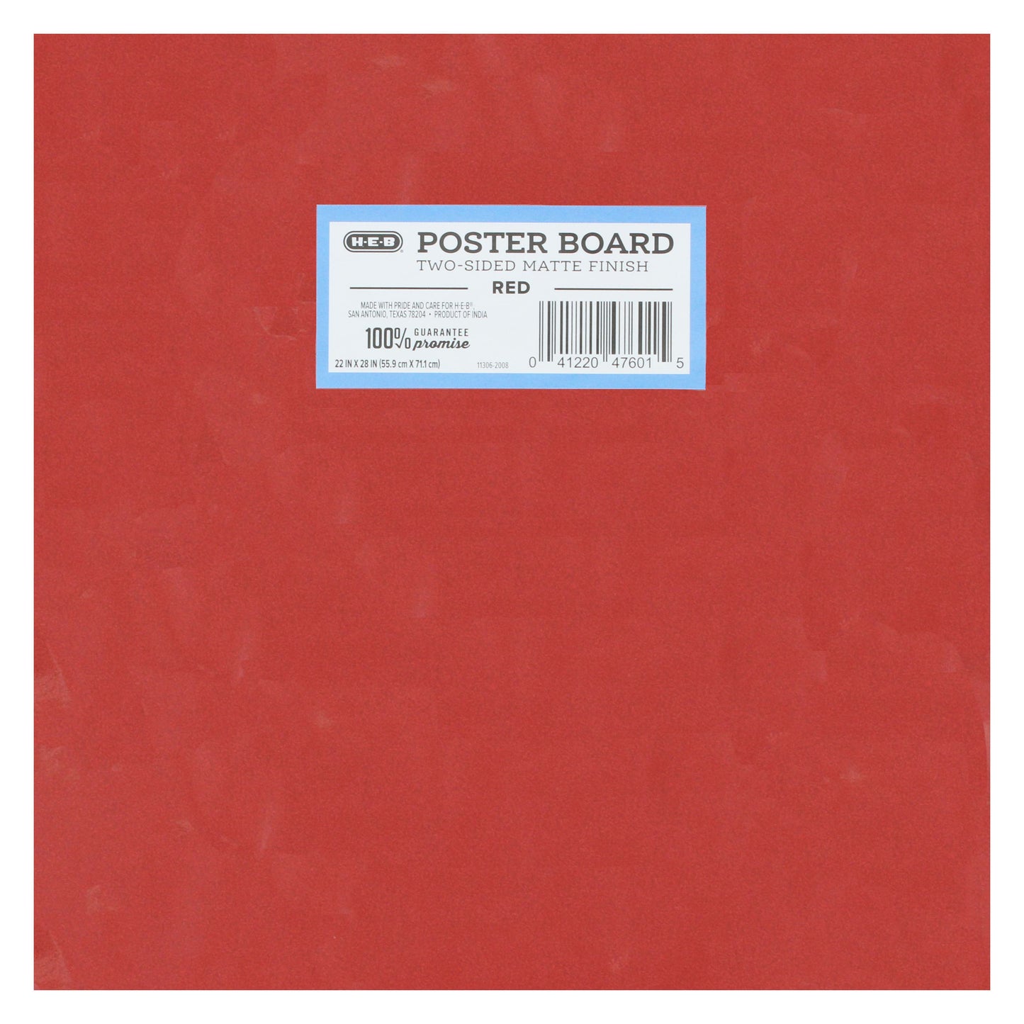 H-E-B Dual Sided Matte Poster Board - Red