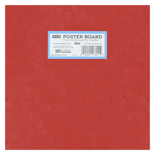 H-E-B Dual Sided Matte Poster Board - Red