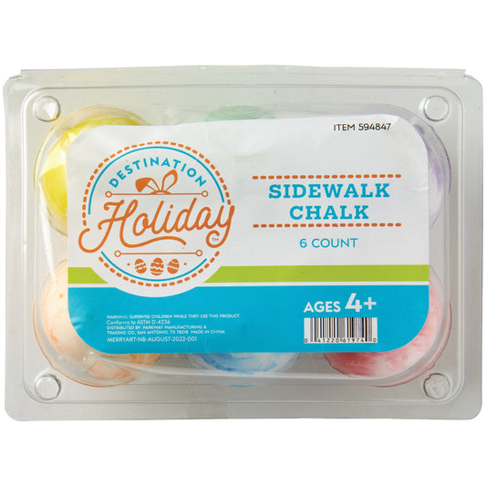 Destination Holiday Easter Egg Shaped Sidewalk Chalk