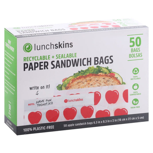 Lunchskins Recyclable & Sealable Paper Sandwich Bags