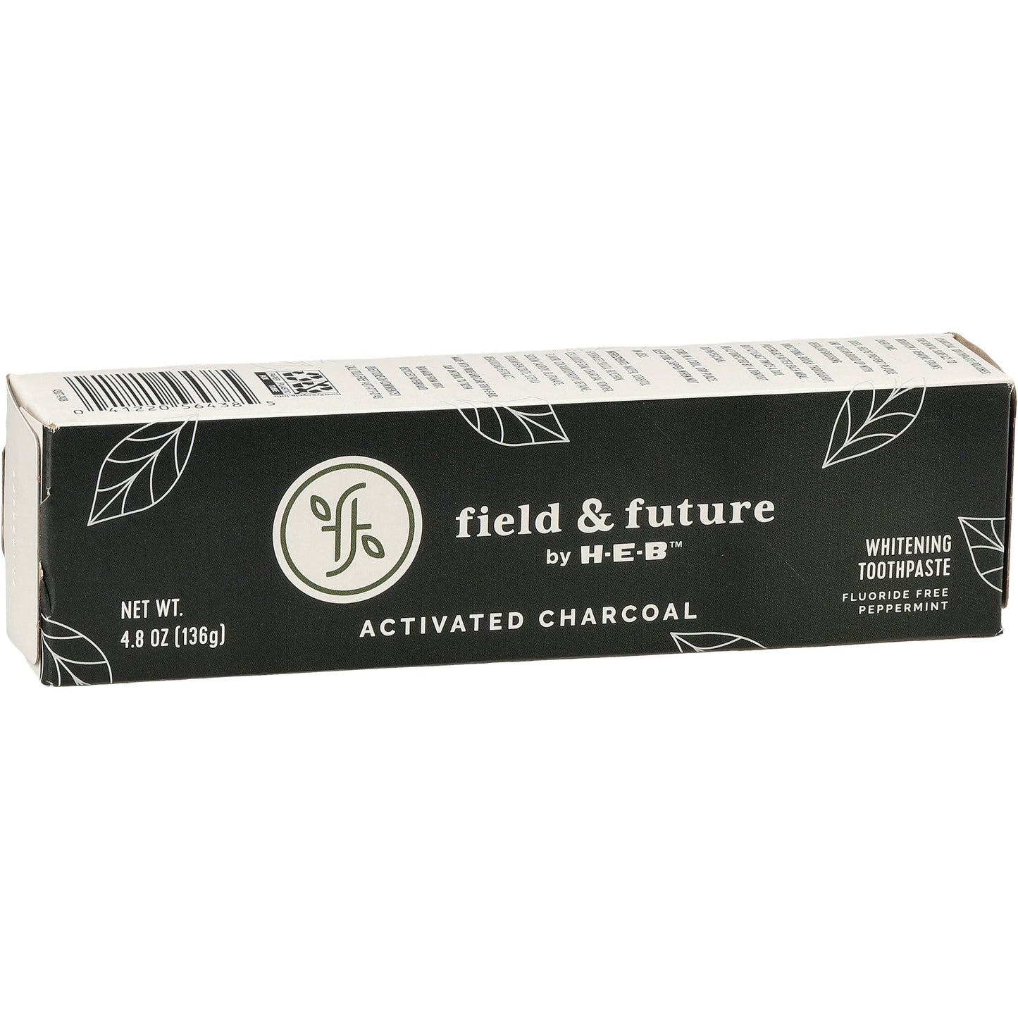 Field & Future by H-E-B Activated Charcoal Fluoride-Free Whitening Toothpaste - Peppermint