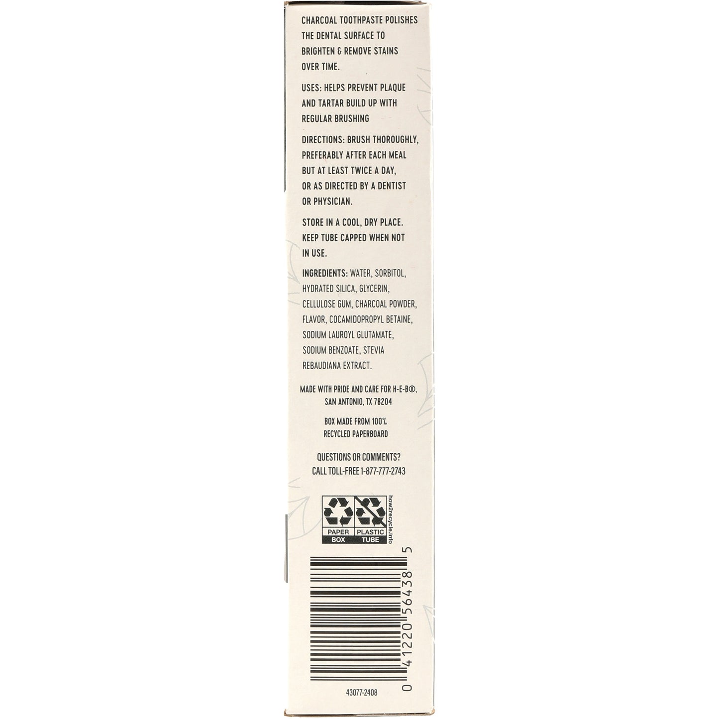 Field & Future by H-E-B Activated Charcoal Fluoride-Free Whitening Toothpaste - Peppermint