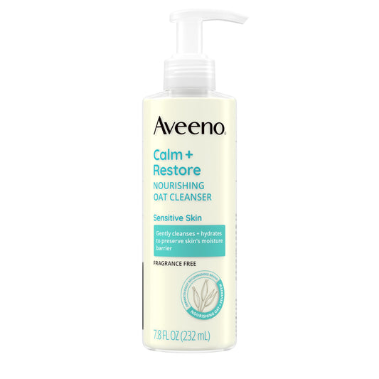 Aveeno Calm + Restore Nourishing Oat Cleanser for Sensitive Skin