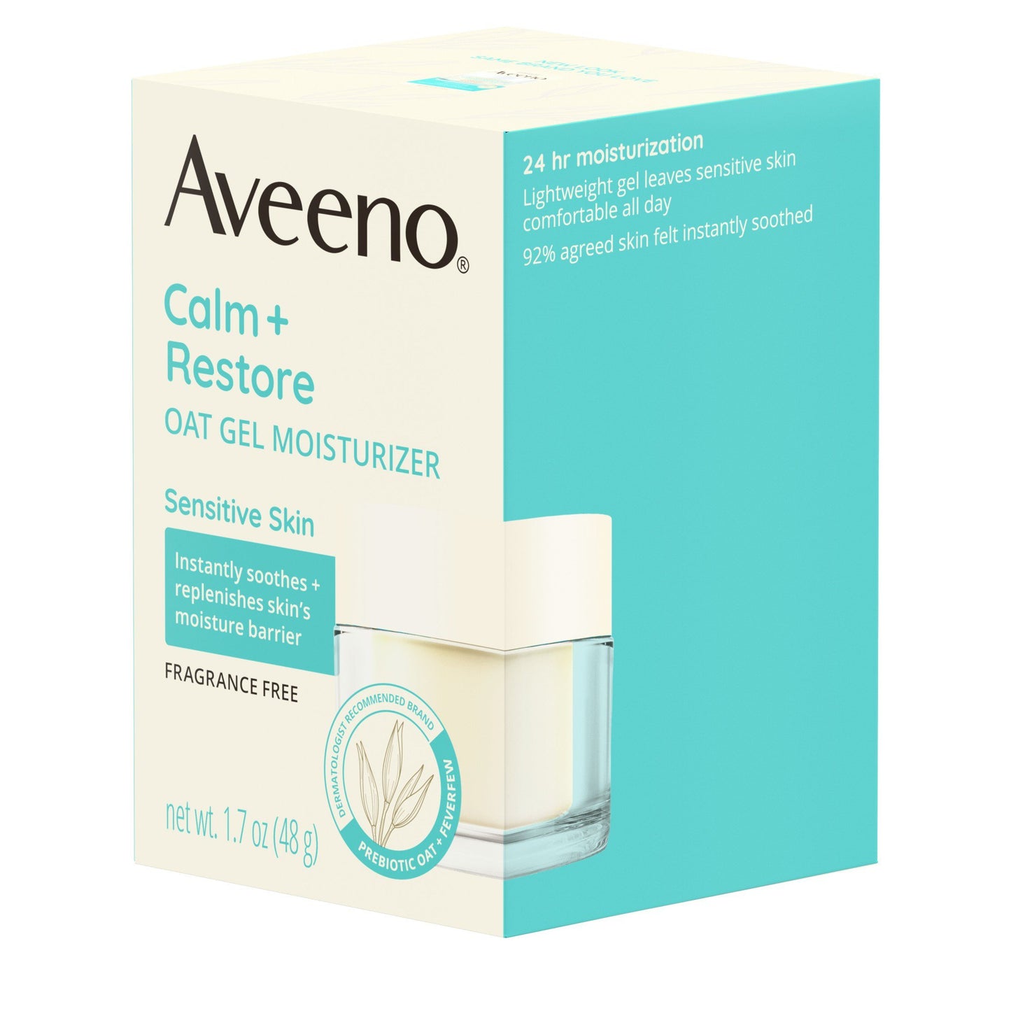 Aveeno Calm + Restore Oat Gel Face Moisturizer, For Sensitive Skin