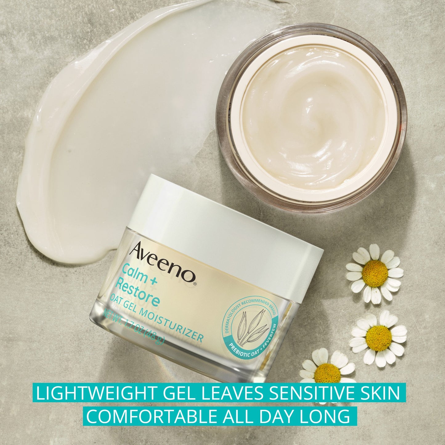 Aveeno Calm + Restore Oat Gel Face Moisturizer, For Sensitive Skin