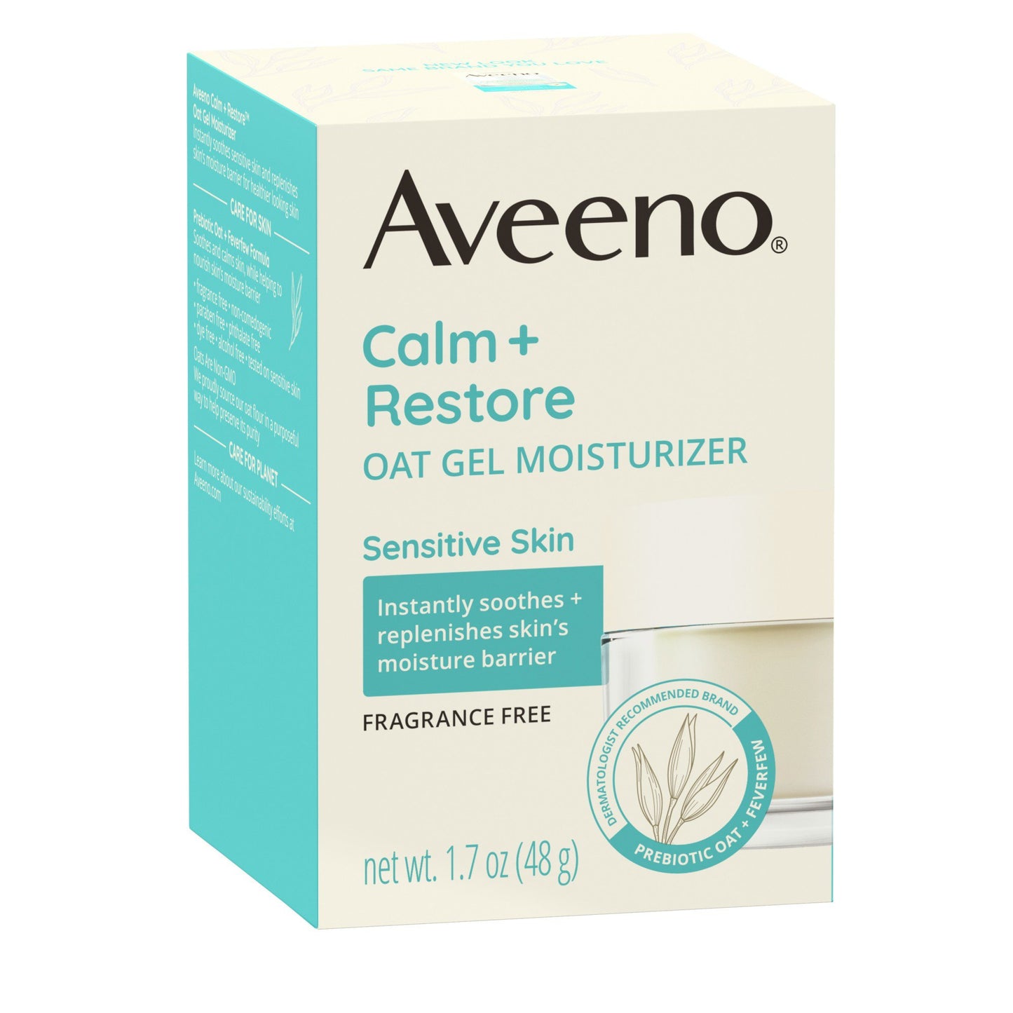 Aveeno Calm + Restore Oat Gel Face Moisturizer, For Sensitive Skin