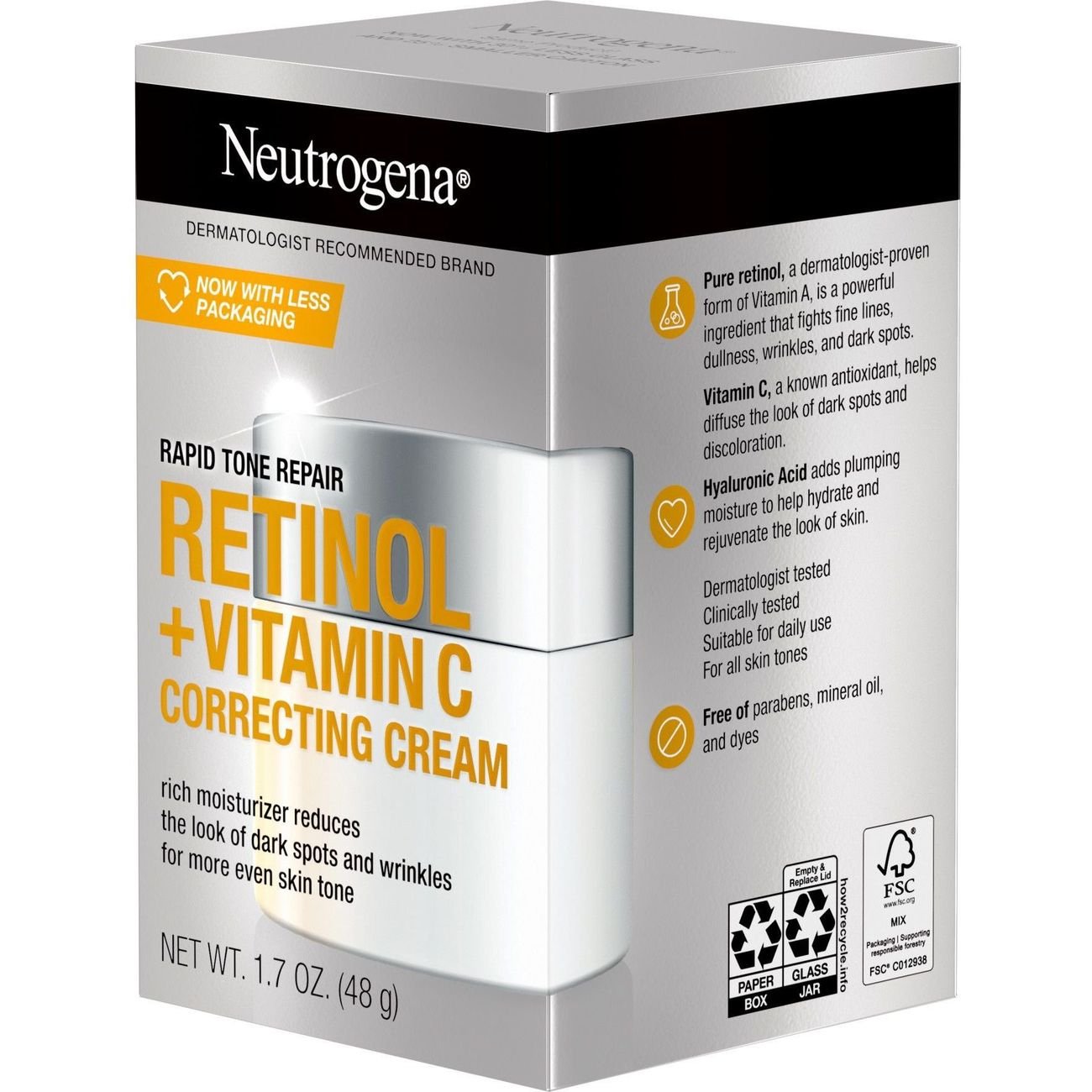 Neutrogena Rapid Tone Repair Retinol + Vitamin C Correcting Cream