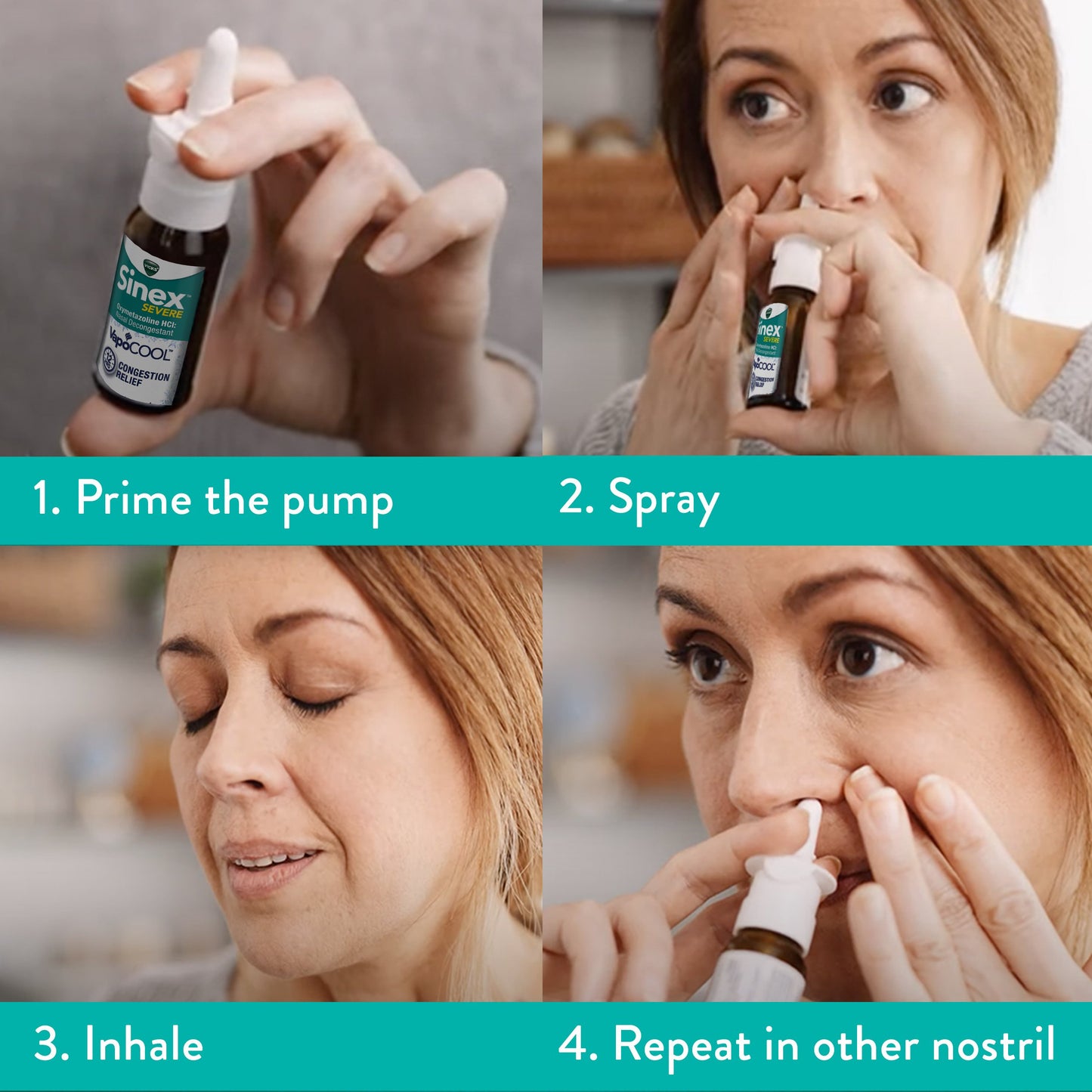 Vicks Sinex SEVERE Nasal Spray with VapoCOOL, Soothing Vicks Vapors, Decongestant Medicine