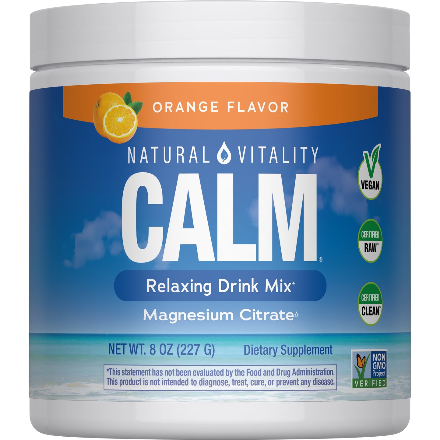 Natural Vitality Calm Magnesium Supplement Drink Mix - Orange