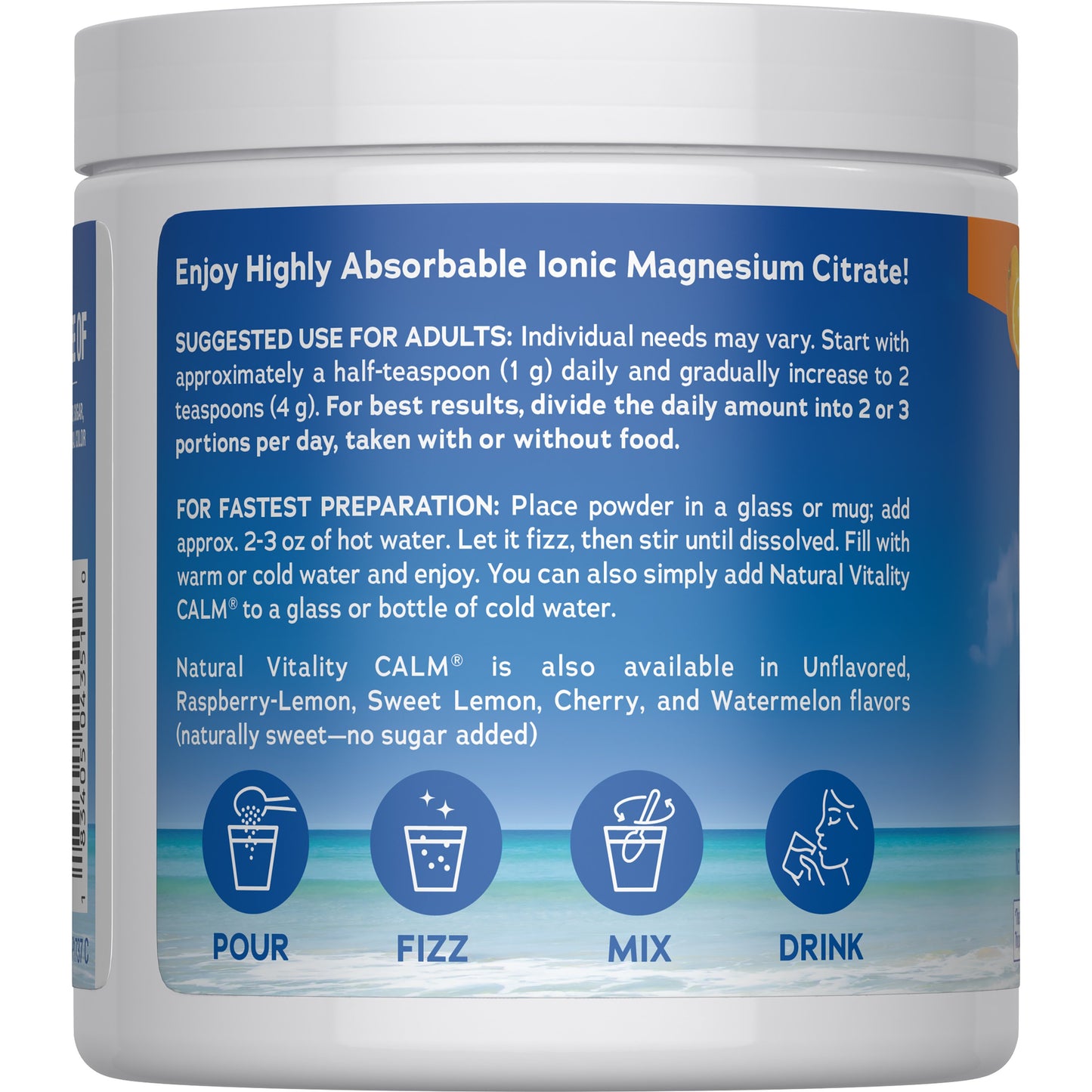 Natural Vitality Calm Magnesium Supplement Drink Mix - Orange