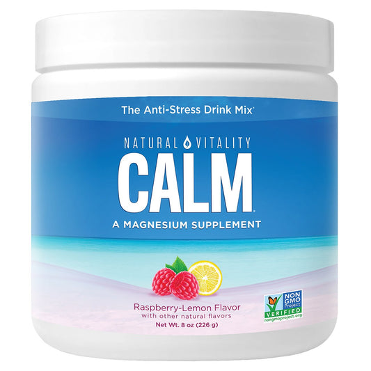Natural Vitality Calm Magnesium Supplement Drink Mix - Raspberry Lemon