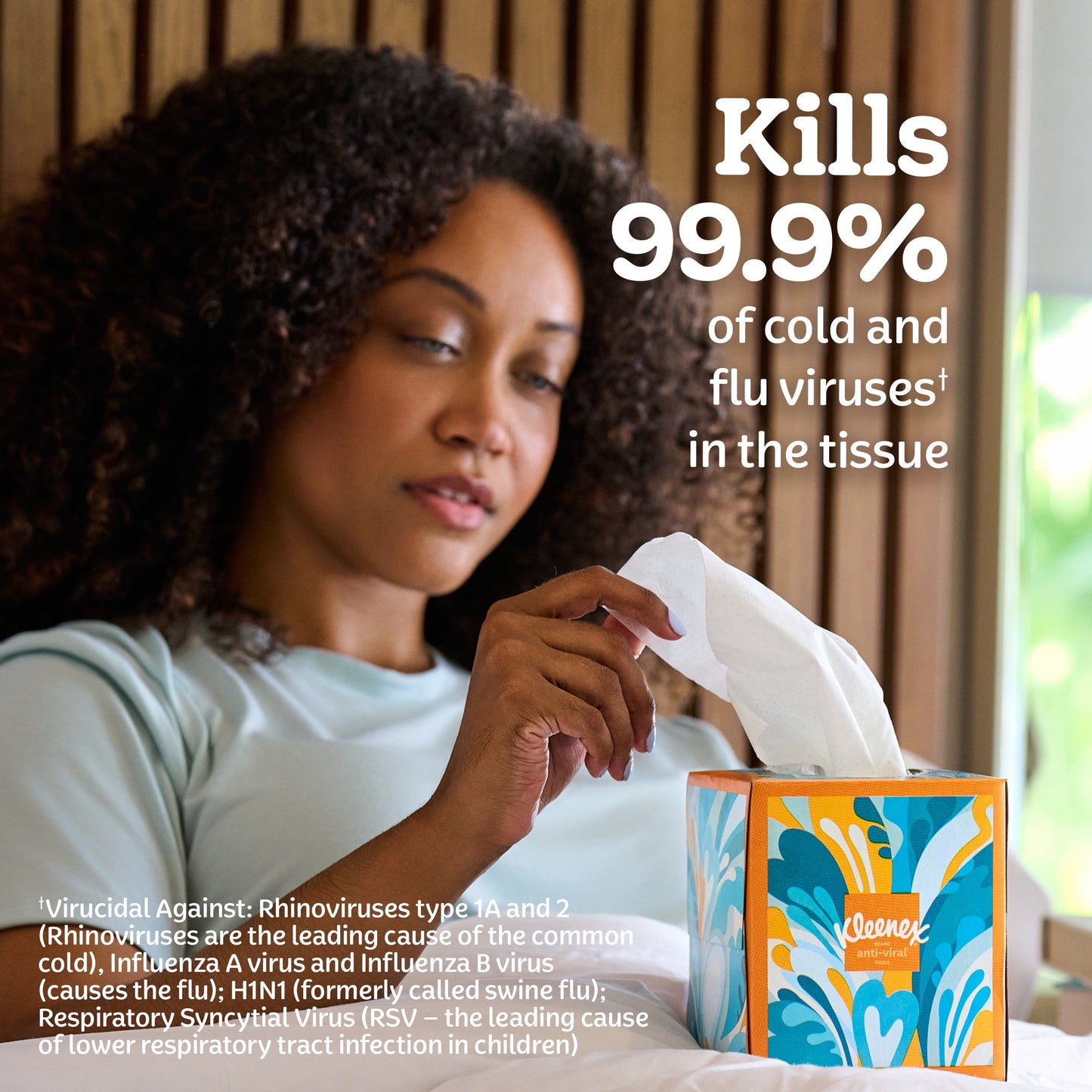 Kleenex Anti-Viral Facial Tissues Cube Boxes 3 Ply, 4 pk