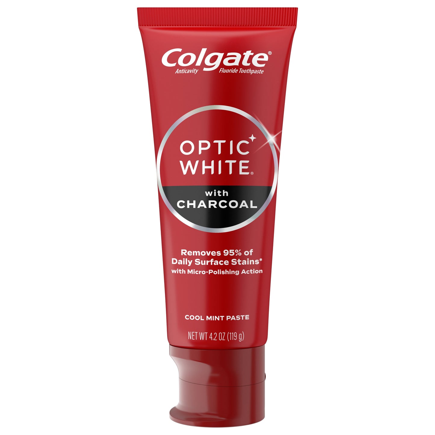 Colgate Optic White with Charcoal Anticavity Toothpaste - Cool Mint