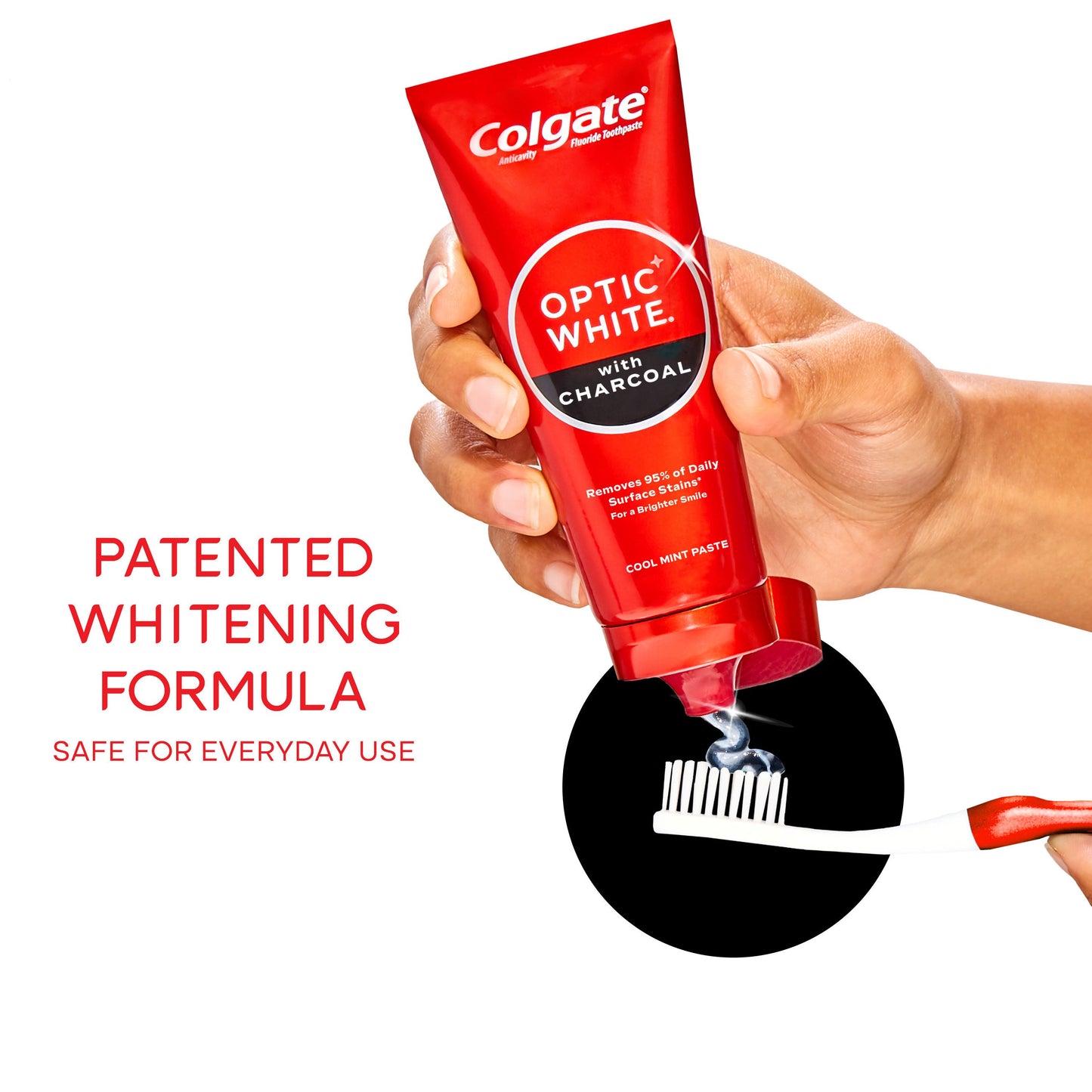 Colgate Optic White with Charcoal Anticavity Toothpaste - Cool Mint