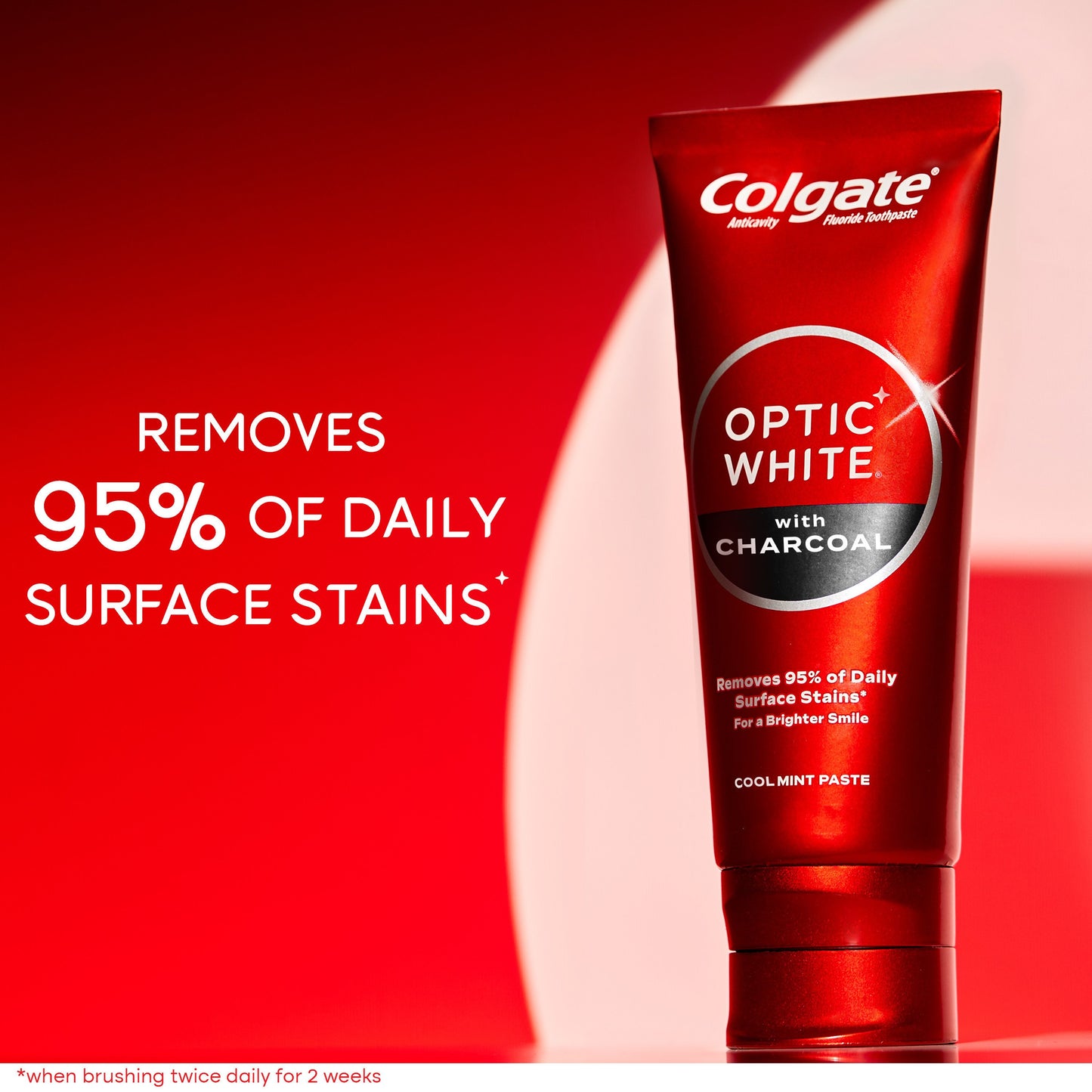 Colgate Optic White with Charcoal Anticavity Toothpaste - Cool Mint