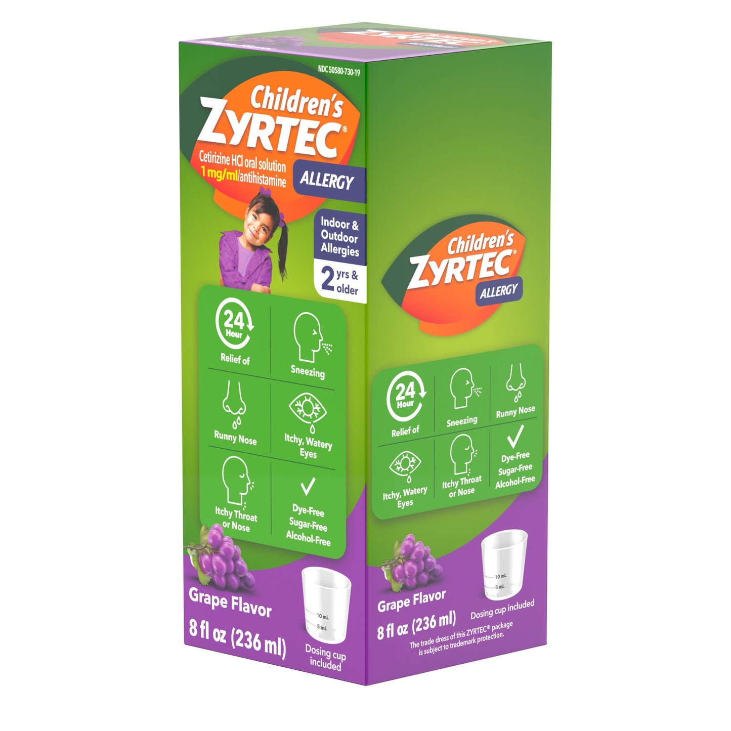 Children's Zyrtec 24 Hour Allergy Relief Syrup, Grape