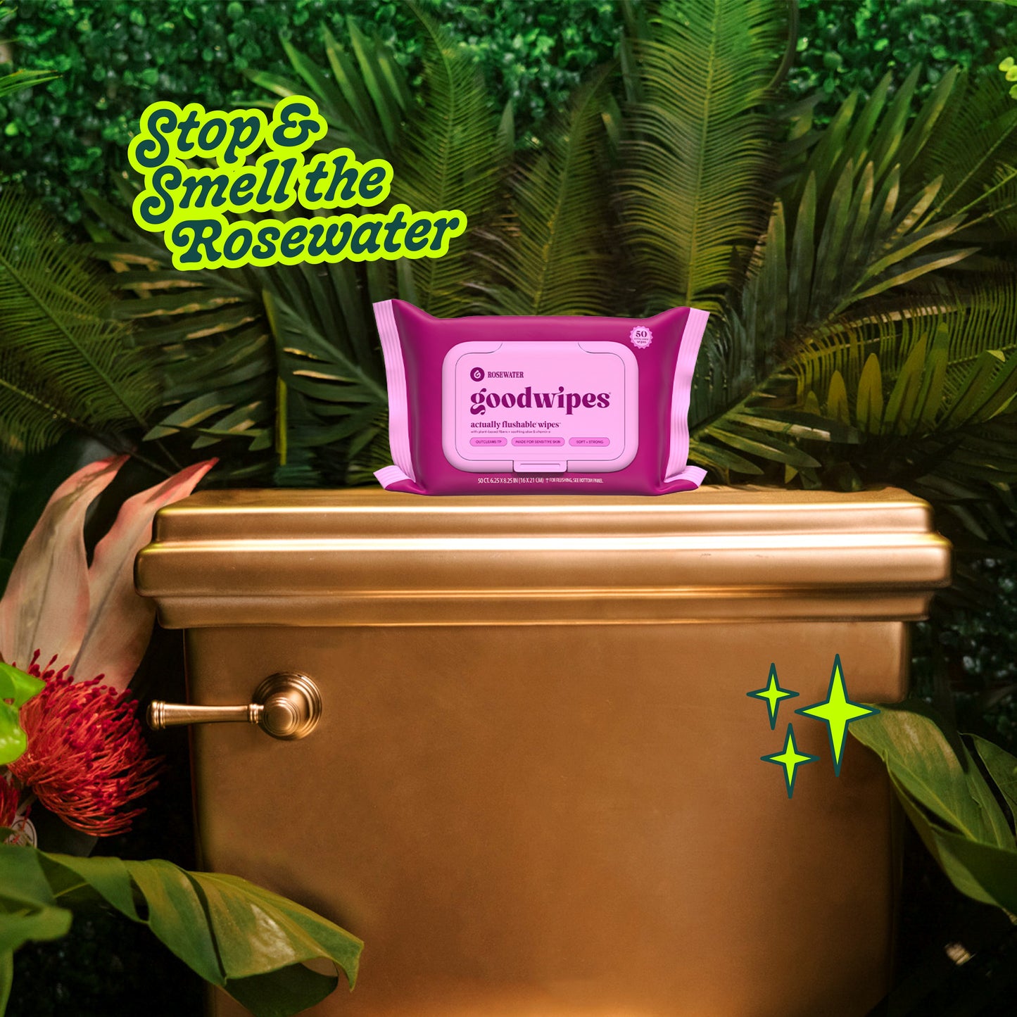 Goodwipes XL Flushable Wipes - Rosewater