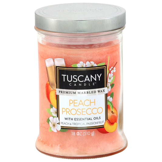 Tuscany Candle Peach Prosecco Scent Premium Marble Wax Collection