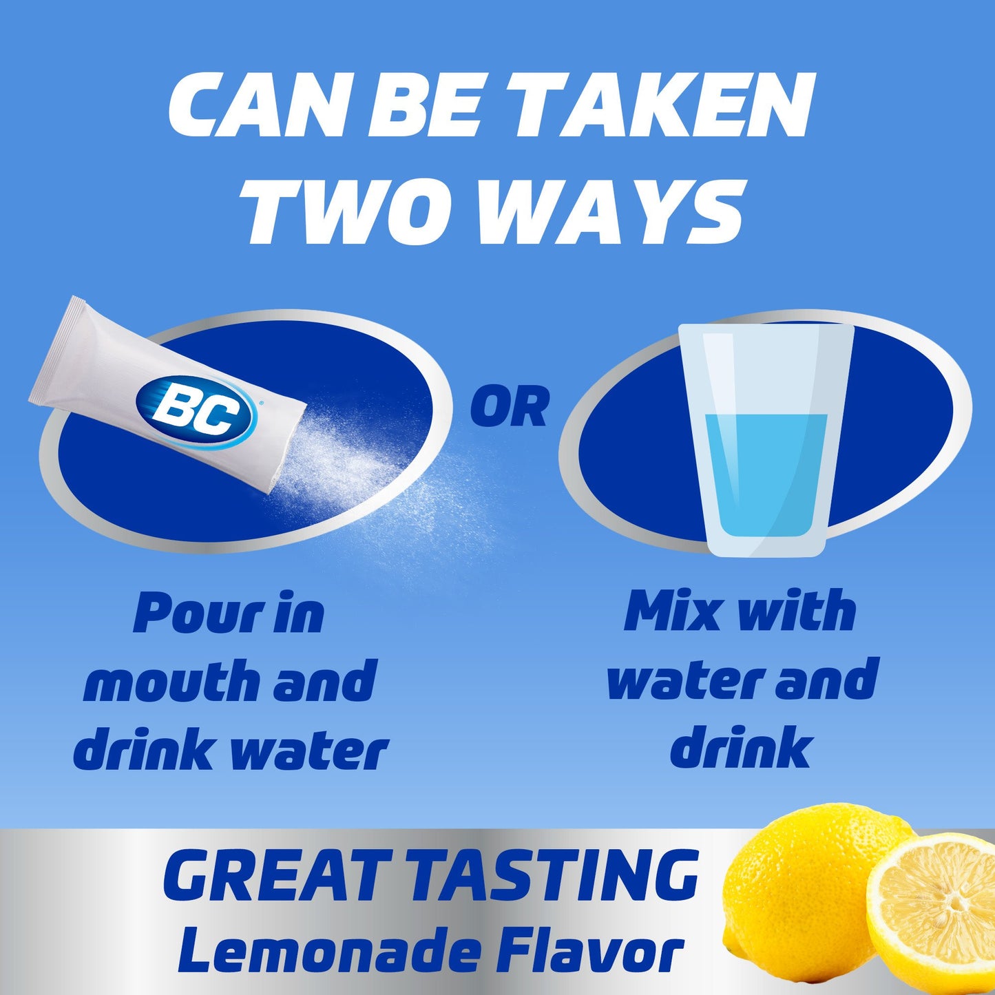 BC Max Strength Pain Relief Powder - Lemonade
