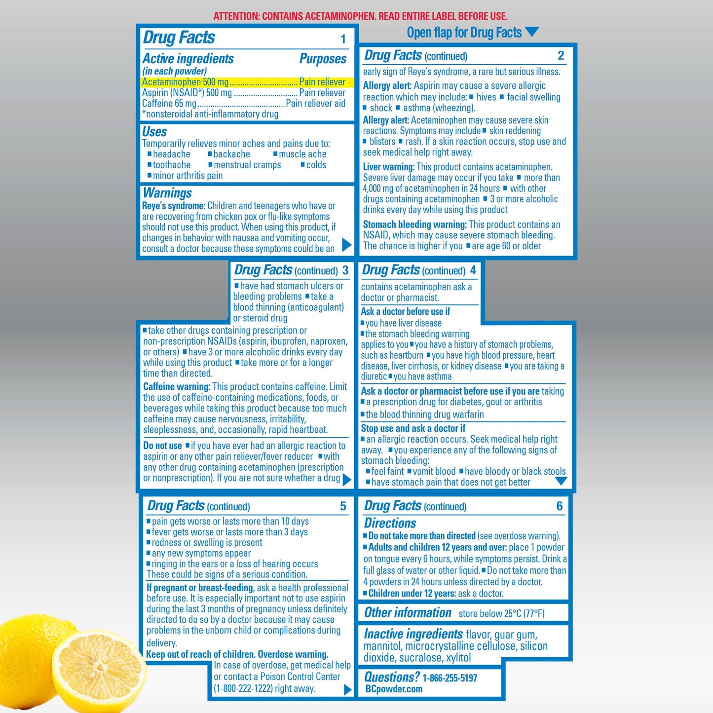 BC Max Strength Pain Relief Powder - Lemonade