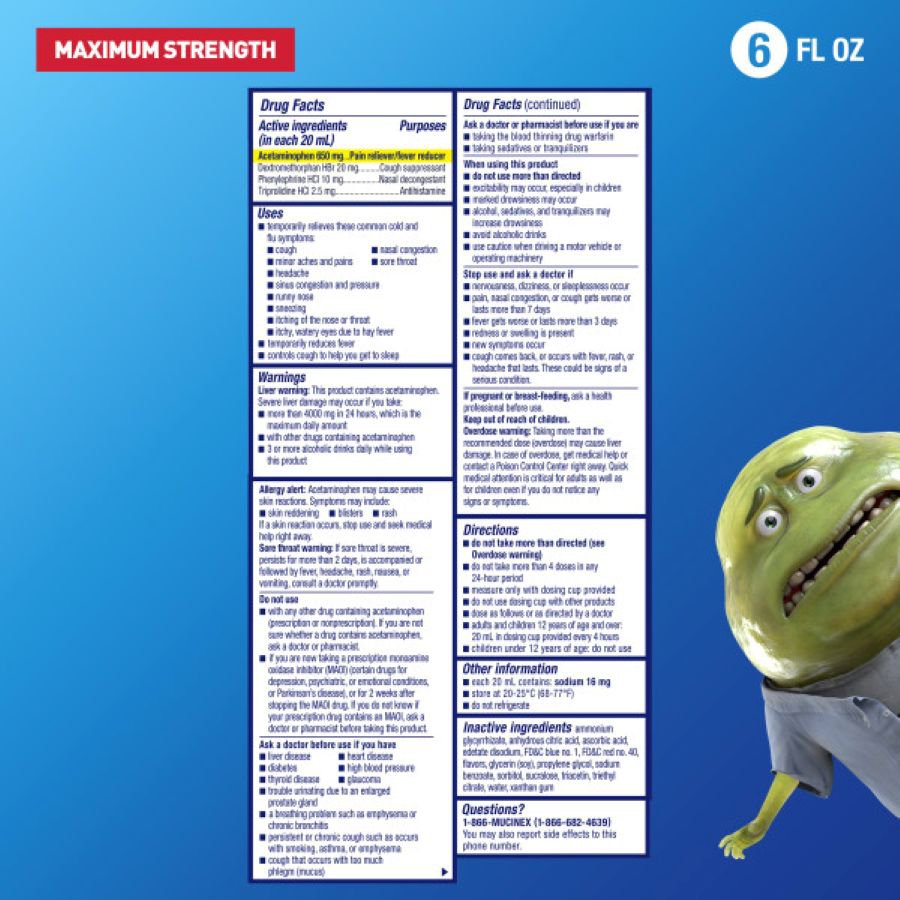 Mucinex Nightshift Adult Liquid - Severe Cold & Flu