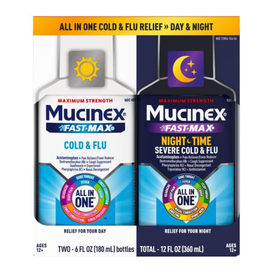 Mucinex Fast-Max Cold & Flu and Nightshift Severe Cold & Flu
