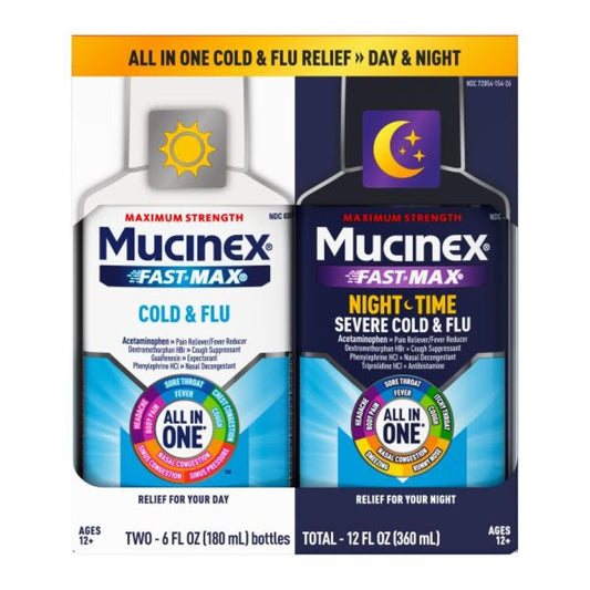 Mucinex Fast-Max Cold & Flu and Nightshift Severe Cold & Flu