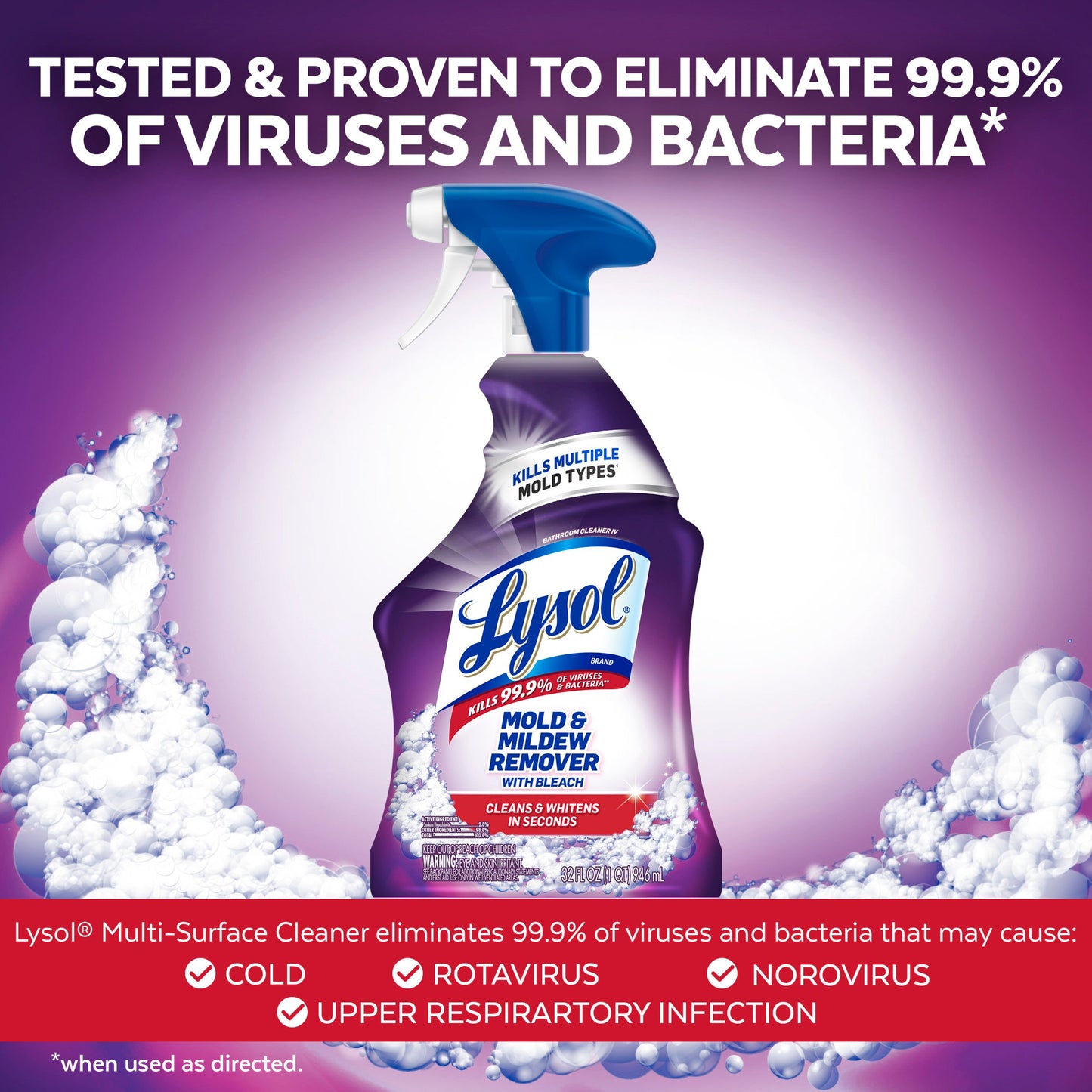 Lysol Bathroom Cleaner Spray Mold & Mildew Remover