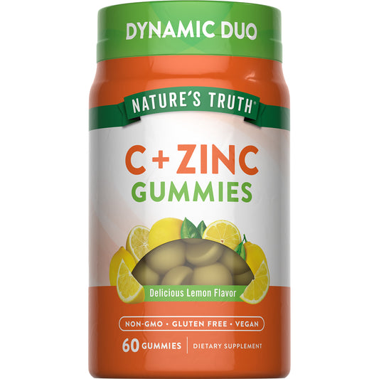Nature's Truth Vitamin C + Zinc Gummies - Lemon Flavor