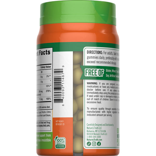 Nature's Truth Vitamin C + Zinc Gummies - Lemon Flavor
