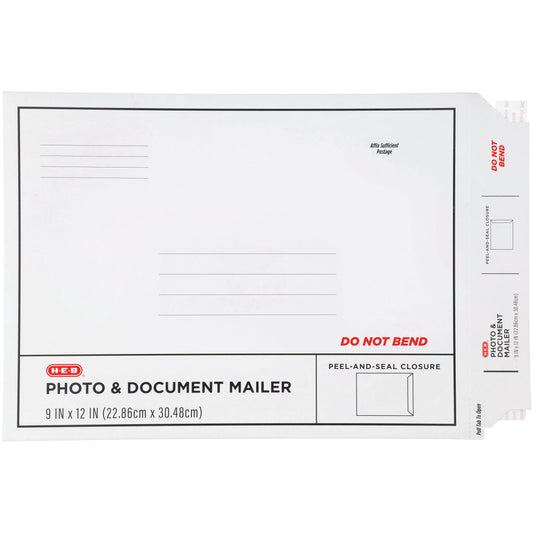 H-E-B Photo & Document Mailer - White