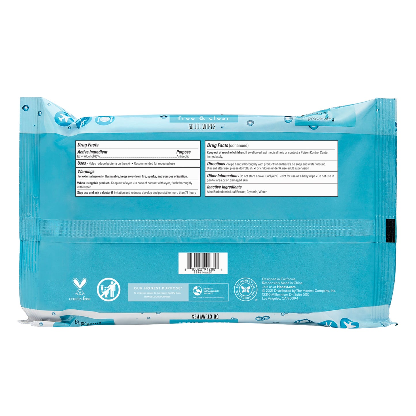 The Honest Company Alcohol Wipes with Aloe 3 Pk