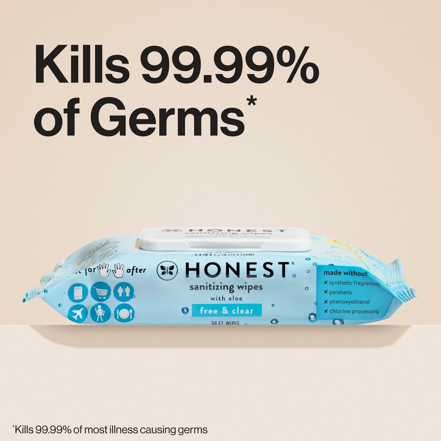 The Honest Company Alcohol Wipes with Aloe 3 Pk