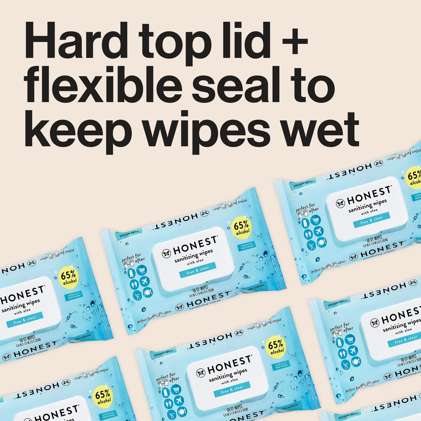 The Honest Company Alcohol Wipes with Aloe 3 Pk