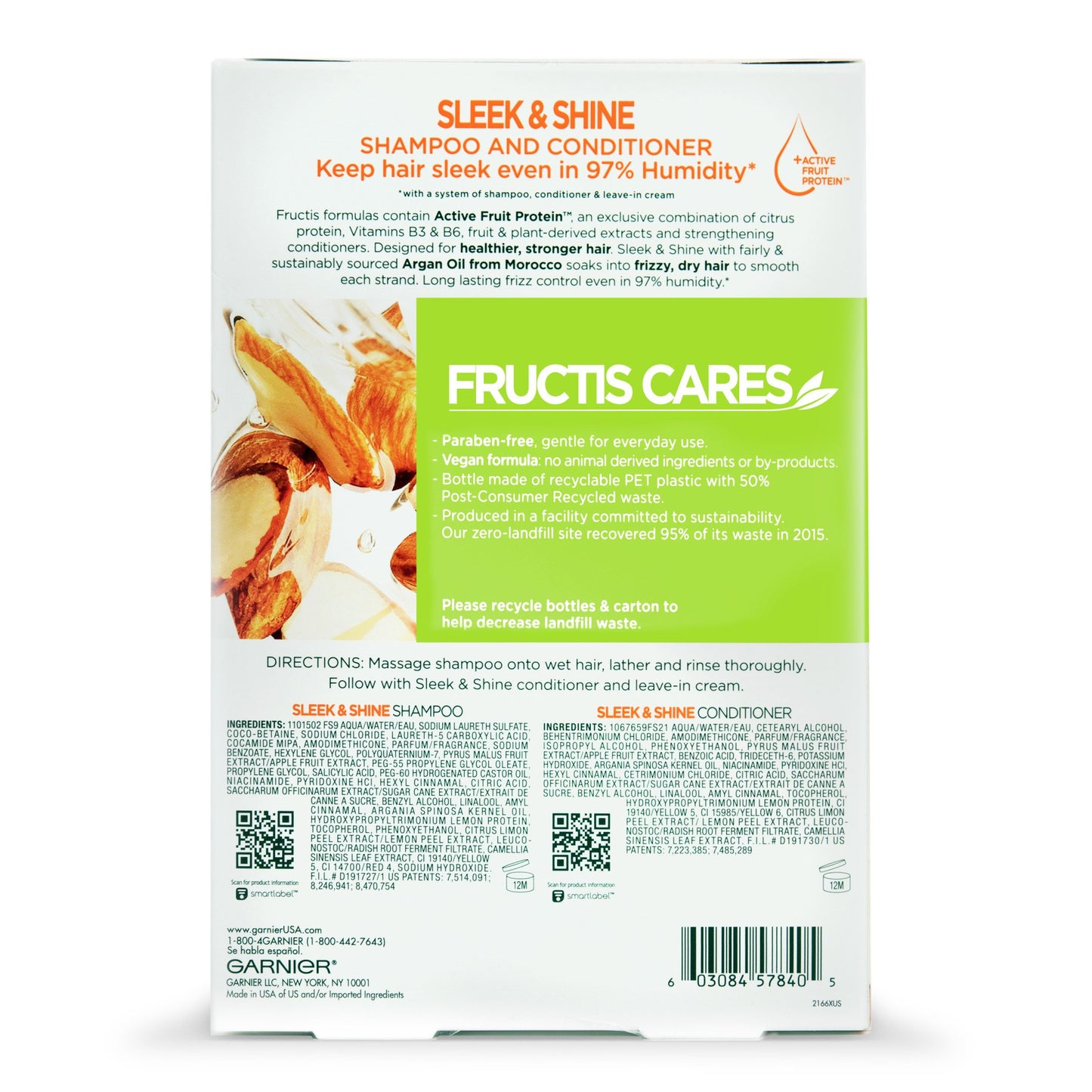 Garnier Fructis Sleek & Shine Shampoo and Conditioner