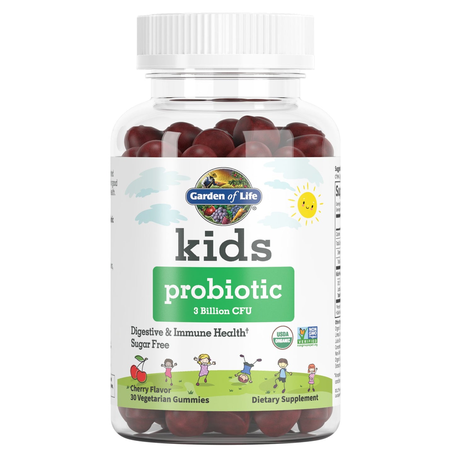 Garden of Life Organic Sugar Free Kids' Probiotic Gummies - Cherry