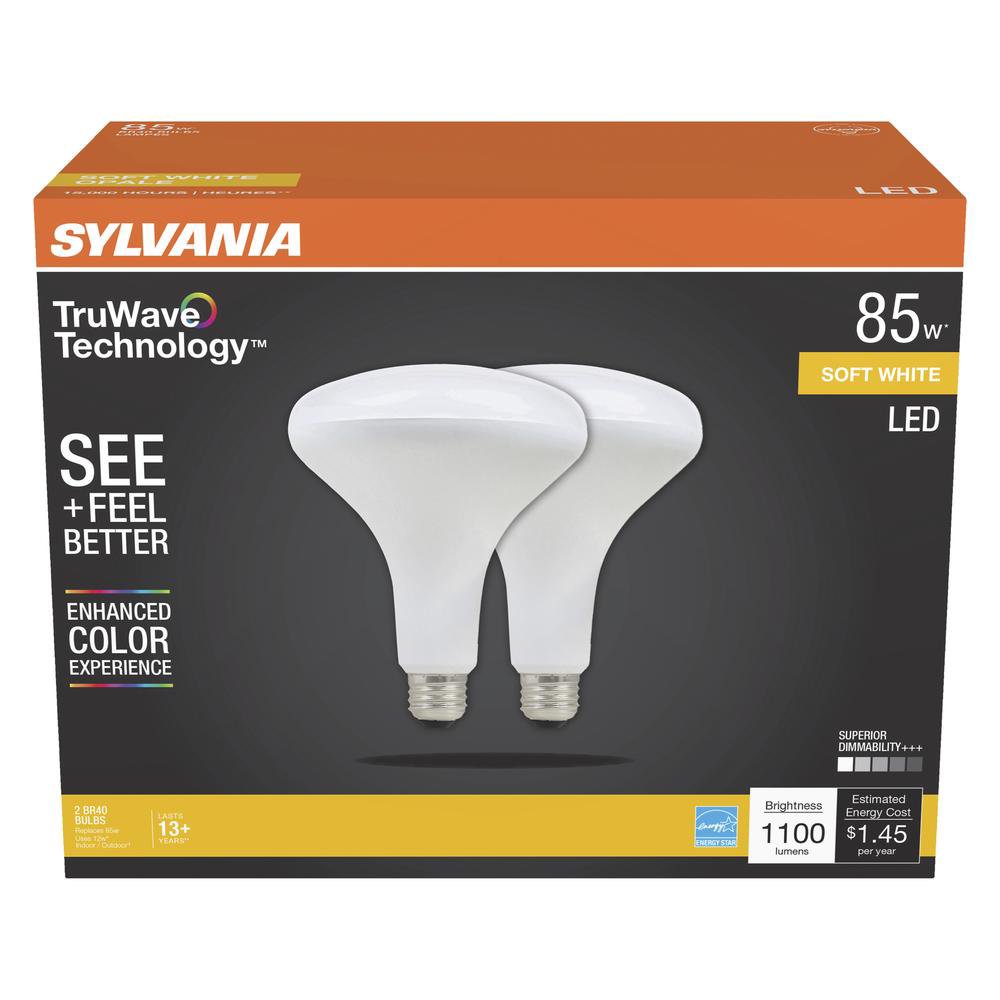 Sylvania TruWave BR40 85-Watt LED Light Bulbs - Soft White