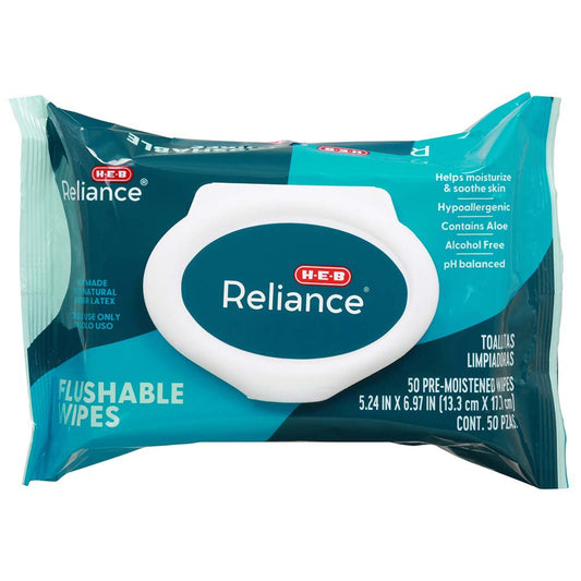 H-E-B Reliance Flushable Wipes, 3 pk