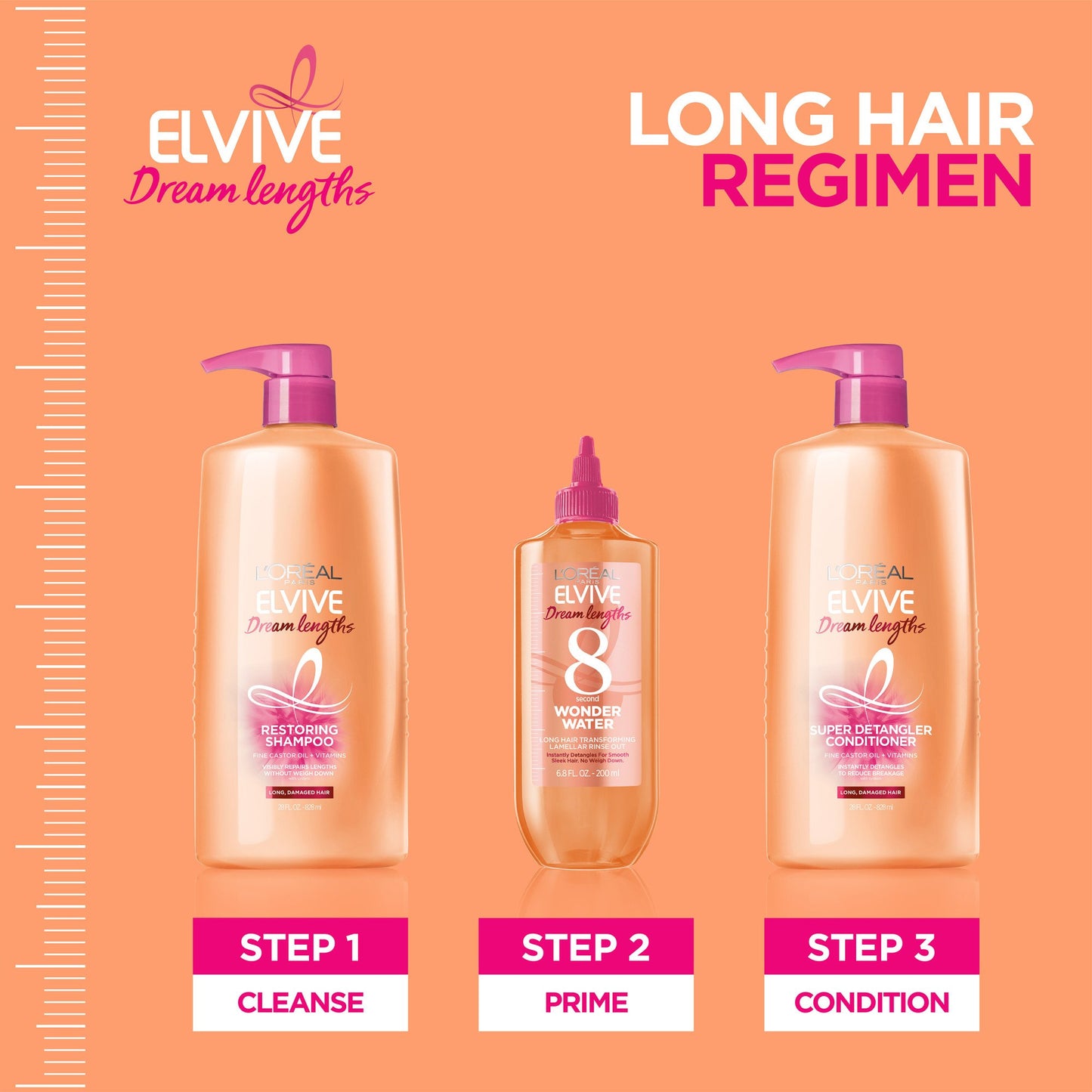 L'Oréal Paris Elvive Dream Lengths Restoring Shampoo for Long, Damaged Hair