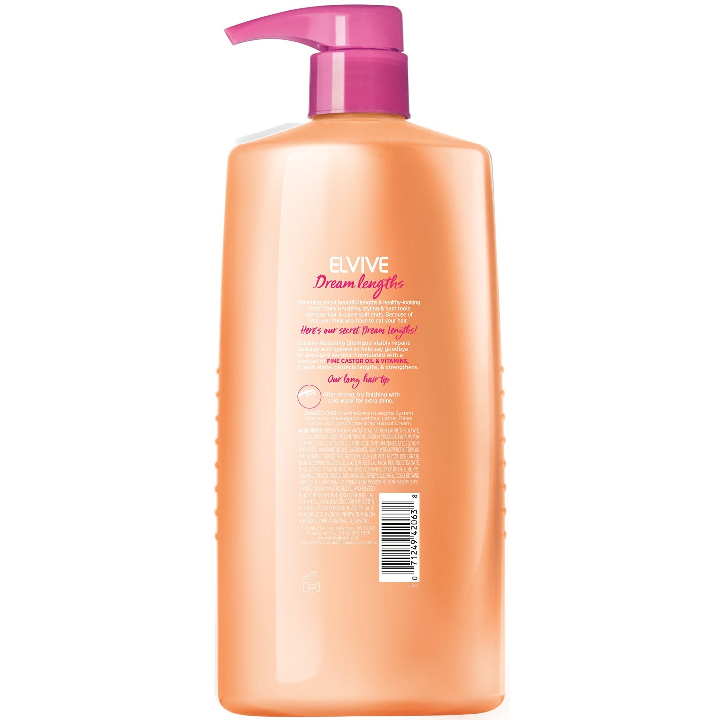 L'Oréal Paris Elvive Dream Lengths Restoring Shampoo for Long, Damaged Hair