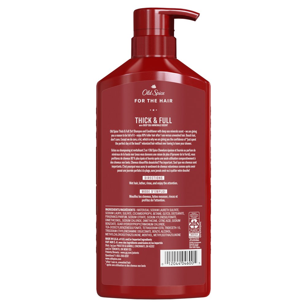 Old Spice Thick & Full 2 in 1 Shampoo & Conditioner - Deep Sea Minerals Scent