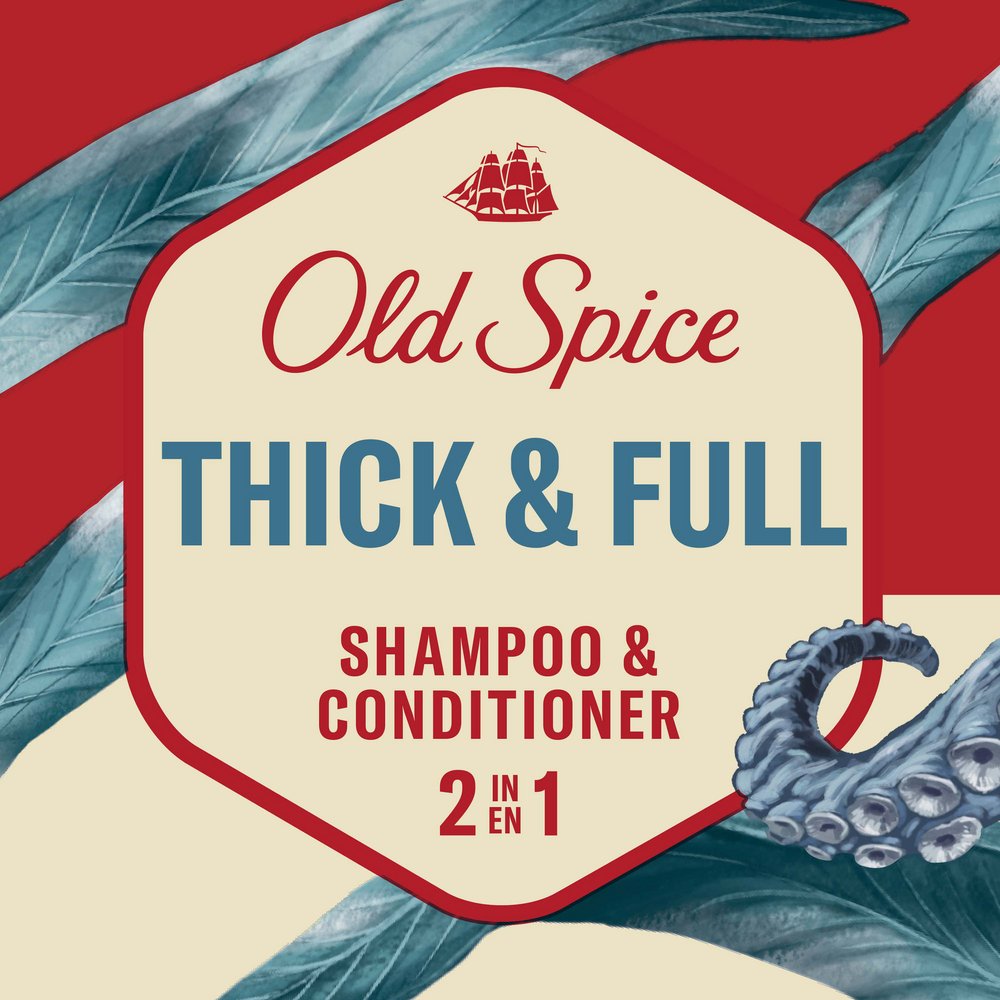 Old Spice Thick & Full 2 in 1 Shampoo & Conditioner - Deep Sea Minerals Scent
