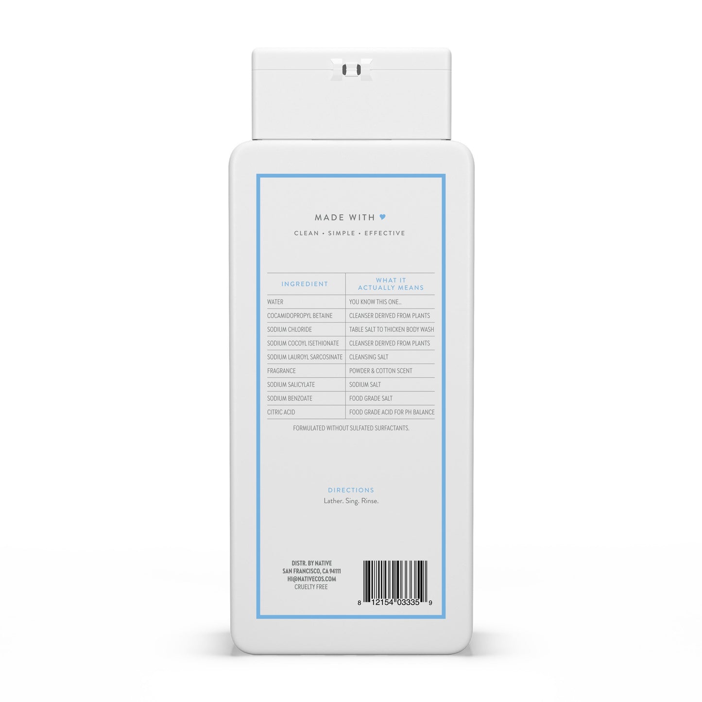 Native Body Wash - Powder & Cotton