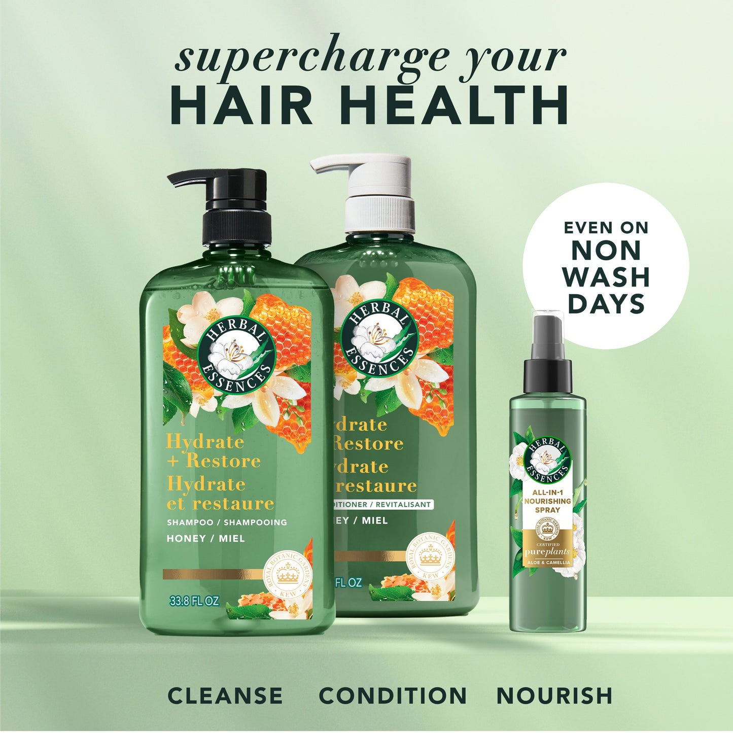 Herbal Essences Hydrate + Restore Honey Sulfate Free Conditioner, 13.5 fl oz