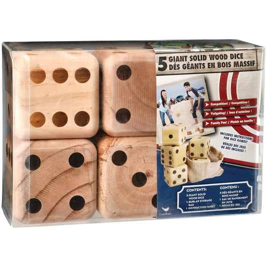 Cardinal Industries Giant Solid Wood Dice Set