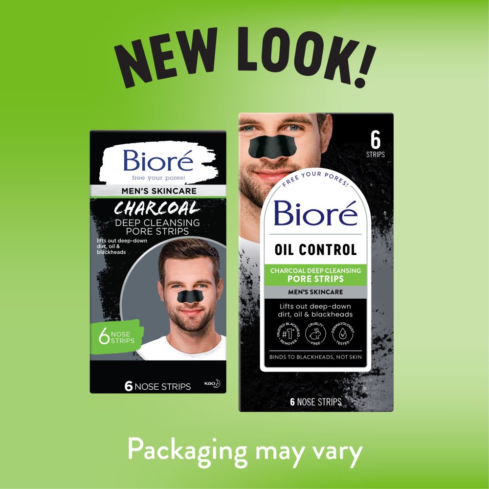 Bioré Men's Oil Control Charcoal Deep Cleansing Pore Strips
