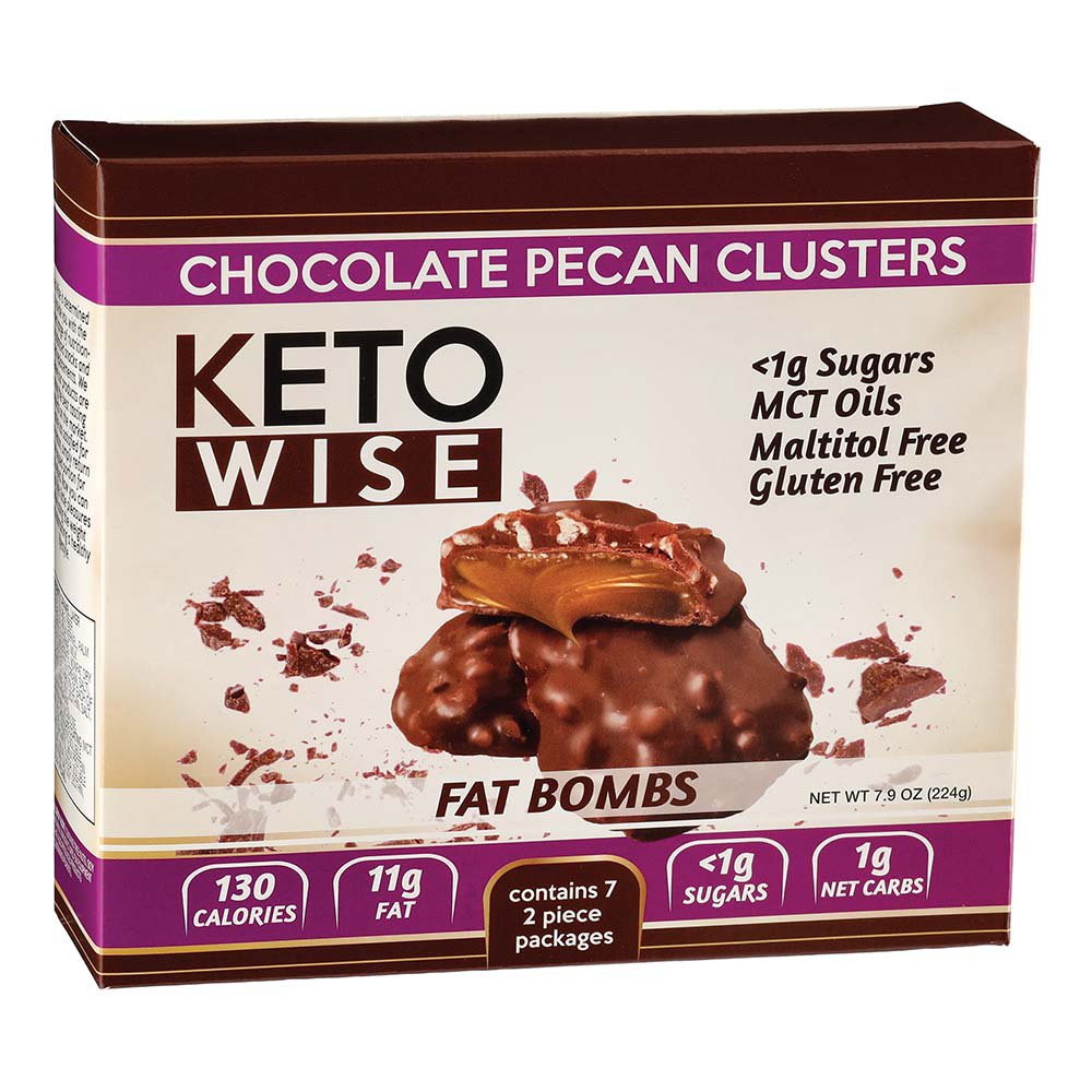 Keto Wise Fat Bombs Chocolate Pecan Clusters